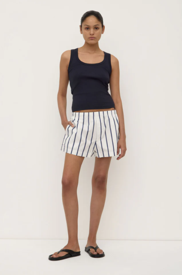 Nara Stripe Short White/True Navy