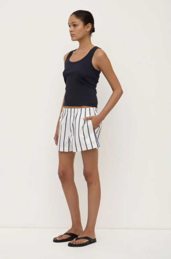 Nara Stripe Short White/True Navy