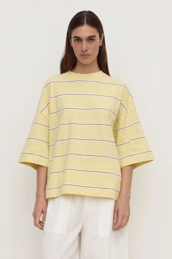Nora Cotton Stripe Oversize Tee Rind Stripe