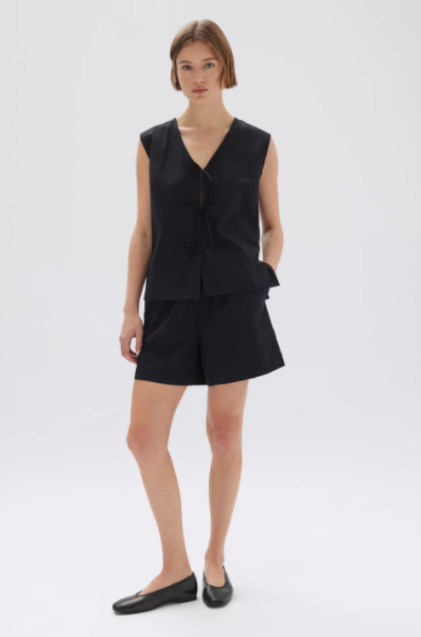 Assembly Label Ollie Poplin Tie Top Black