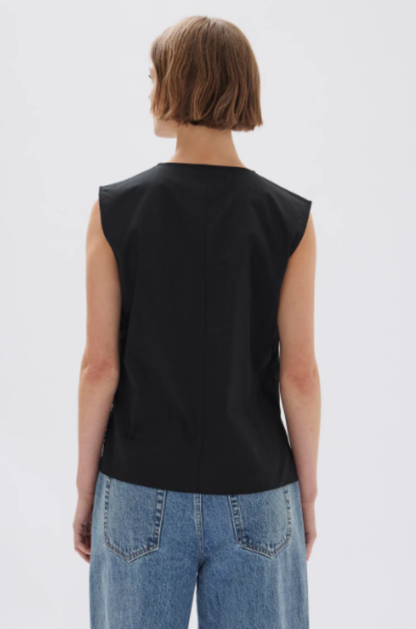 Assembly Label Ollie Poplin Tie Top Black