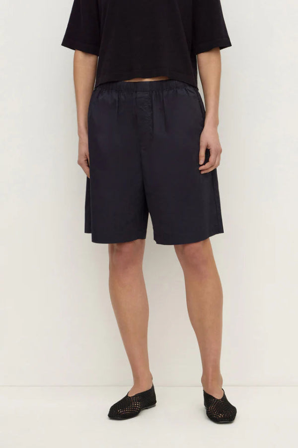 Riley Poplin Short True Navy 