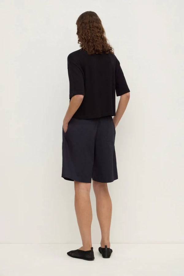 Riley Poplin Short True Navy 