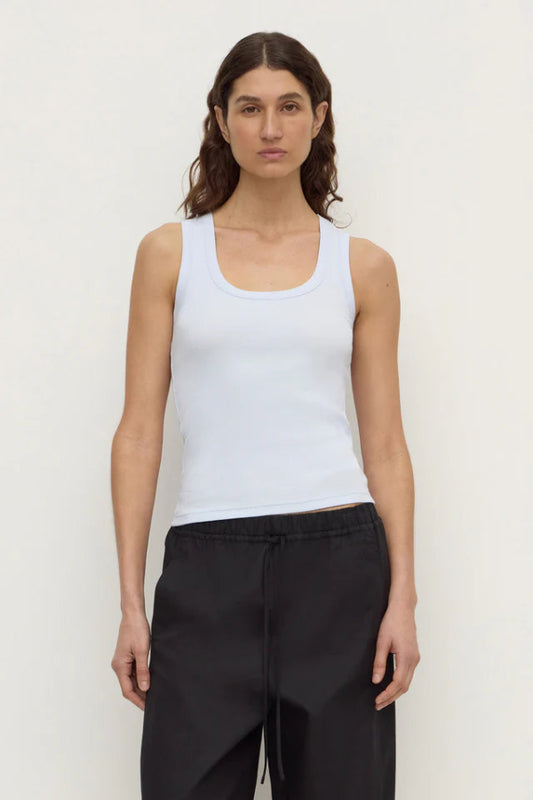 Robyn Scoop Rib Tank Powder Blue