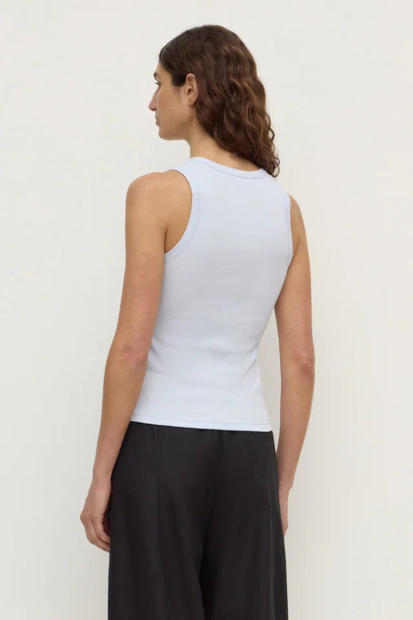 Robyn Scoop Rib Tank Powder Blue