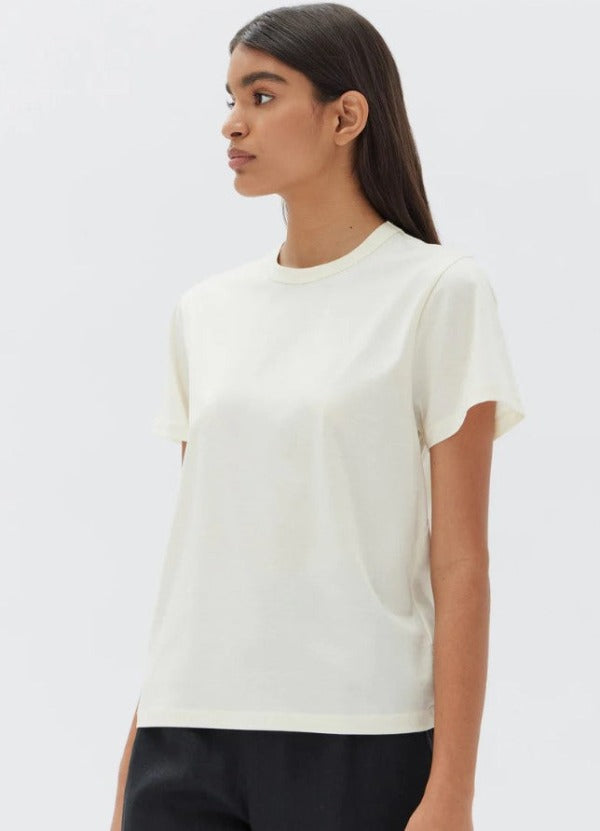 Assembly Label Silk Blend Tee Cream