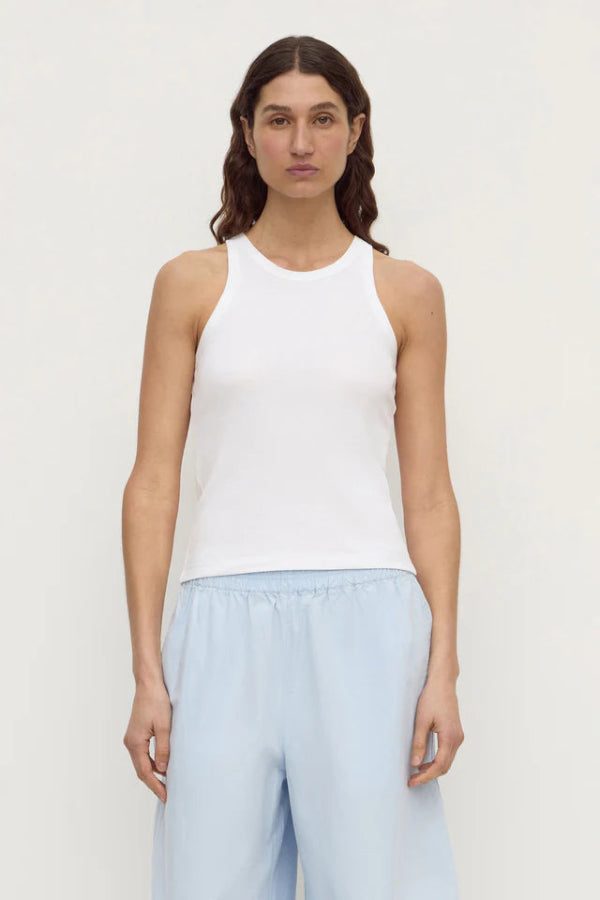 Tabitha Rib Tank White