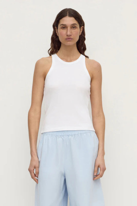 Tabitha Rib Tank White