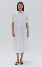 Assembly Label Tiered Poplin Shirt Dress White