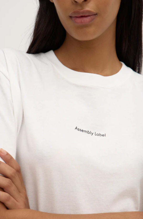 Womens Atelier Logo Tee Antique White