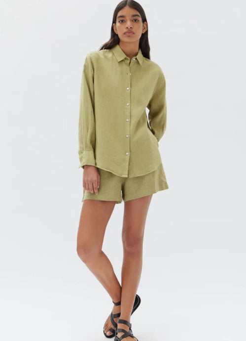 Assembly Label Xander Long Sleeve Shirt Agave