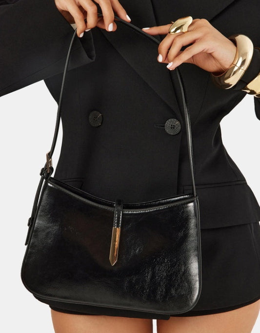 Bergman Shoulder Bag Black Shine