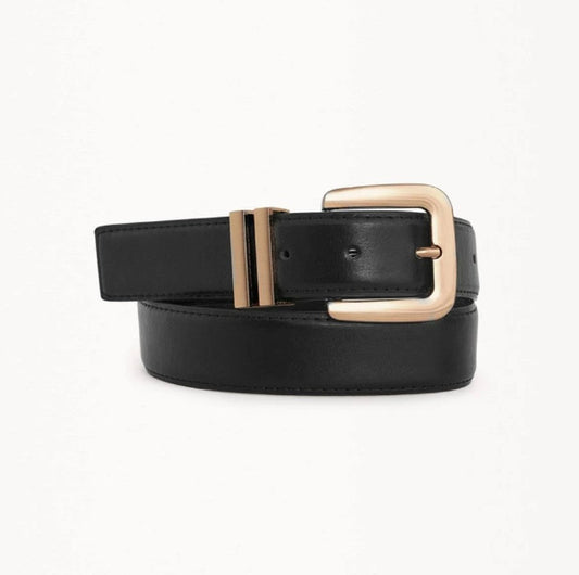 Dahlia Belt Black Gold