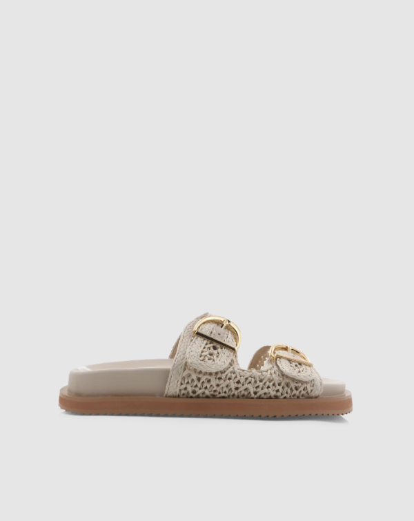 Topanga Slide Cream Raffia