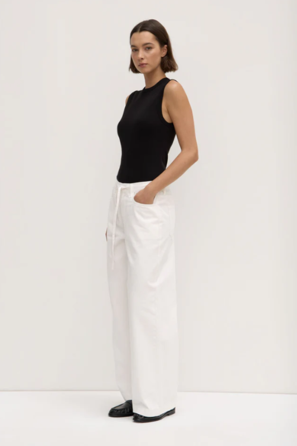 Bobbie Twill Midrise Pant Vintage White