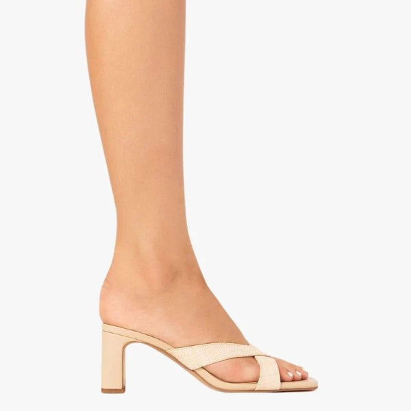 Camila Heel Natural Raffia