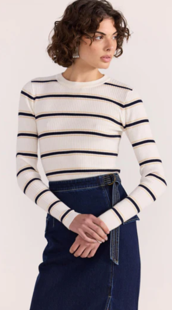 Camille Stripe Knit Top Stripe