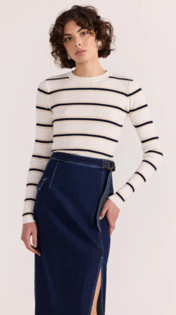 Camille Stripe Knit Top Stripe