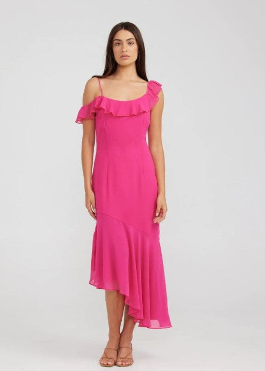 Charlie Holiday Alexandra Maxi Dress Fuchsia