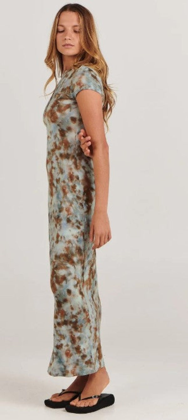 Georgie Midi Dress Earth Tie Dye