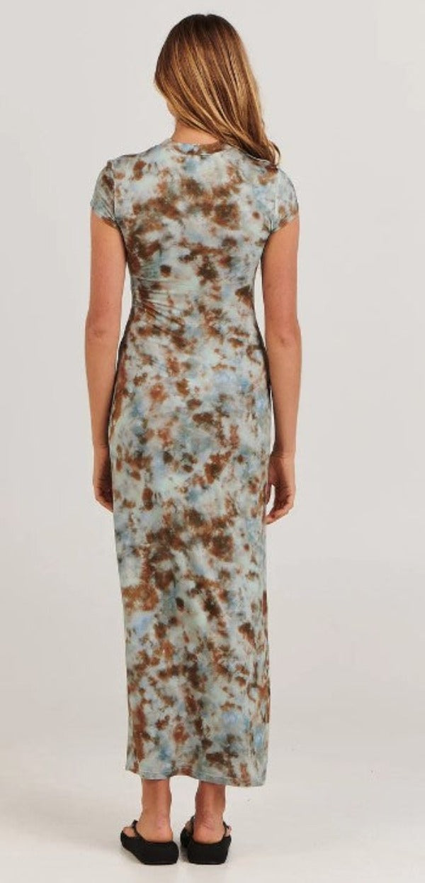 Georgie Midi Dress Earth Tie Dye