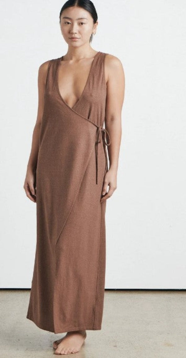 Miya Wrap Dress Mocha