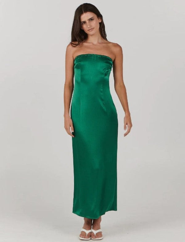 Sinead Midi Dress Emerald Green Coyote Boutique