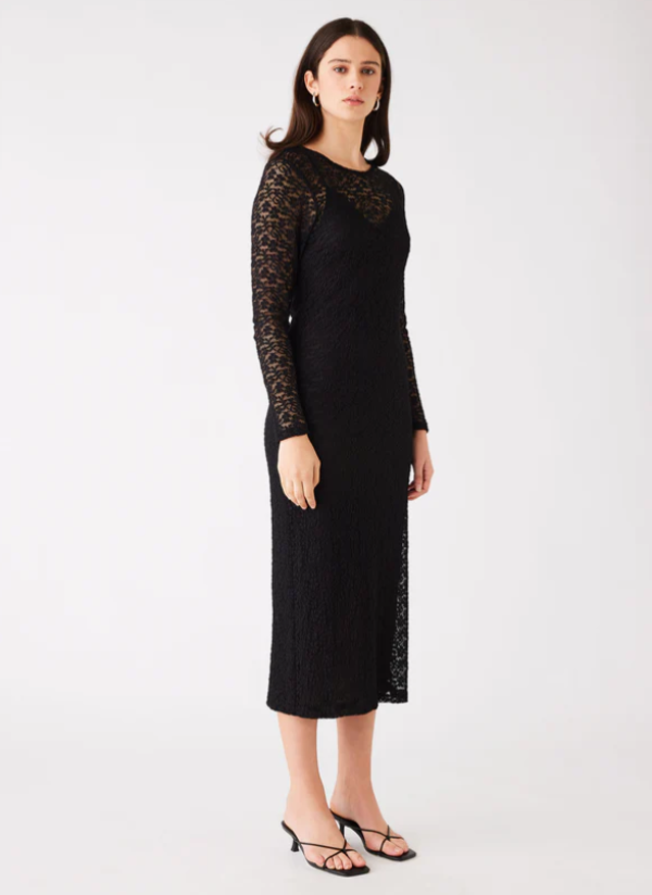 Charmer Midi Dress Black