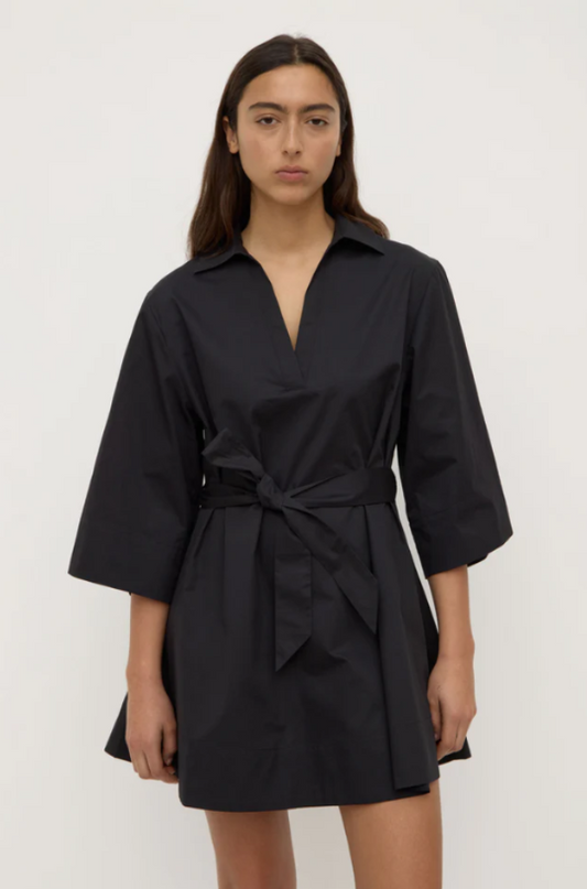 Claire Mini Shirt Dress Black