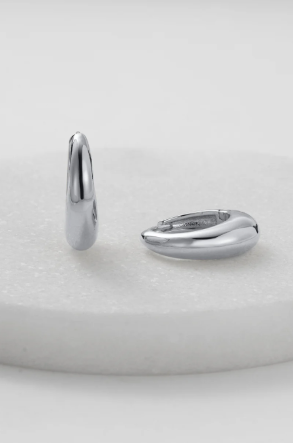Cleo Hoop Medium Silver 