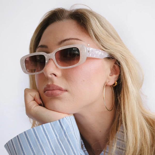 Creeper Sunglasses Pearl White Gradient Brown
