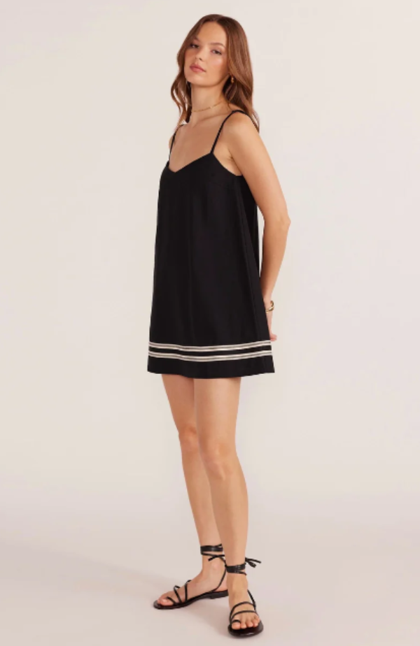 Elki Trim Mini Dress Black / Cream