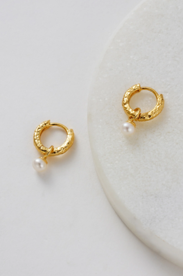 Emery Earring Pearl Gold 