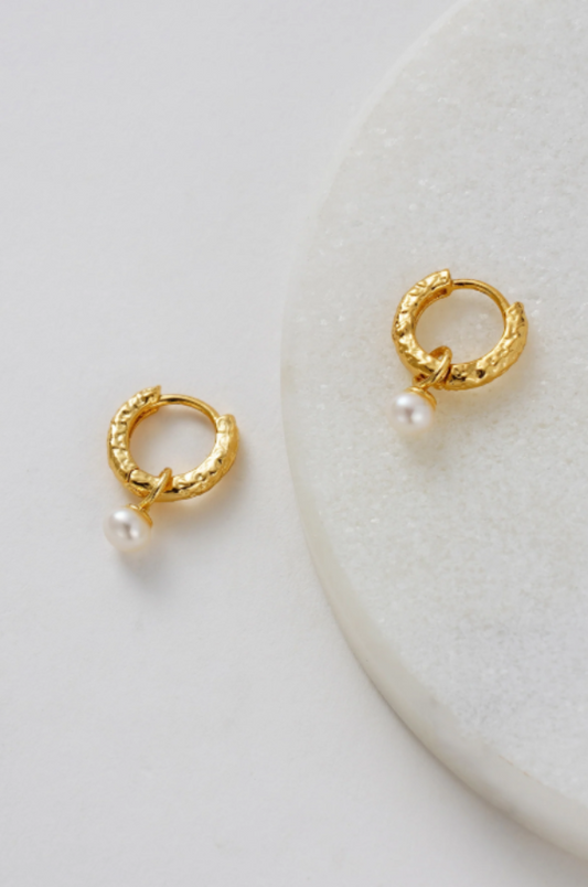 Emery Earring Pearl Gold 