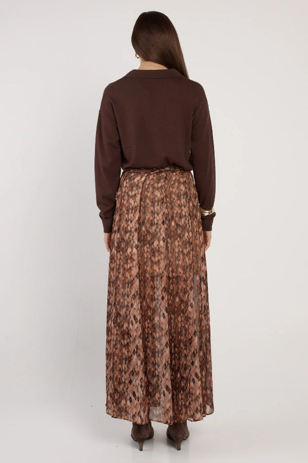 Emryn Maxi Skirt Snake Print