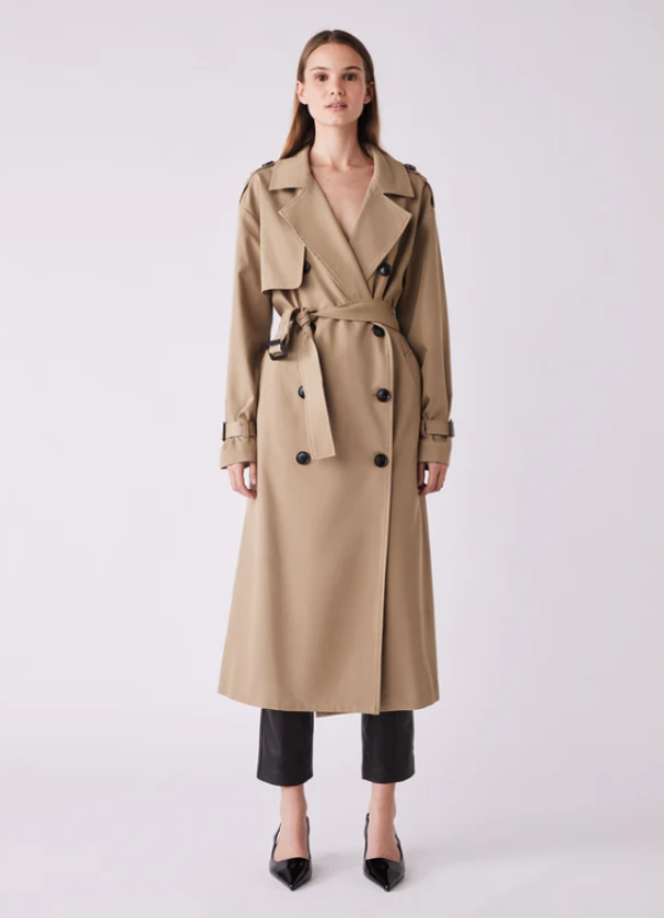 ESMAEE Avenue Trench Coat Driftwood