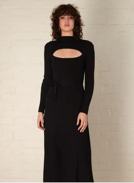 Esmaee Cara Knit Dress Black