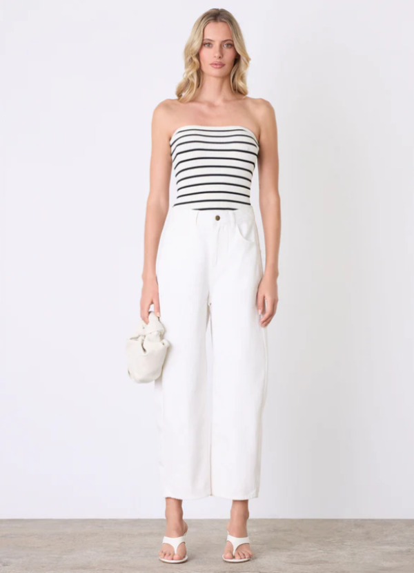 Inlet Barrel Jean White