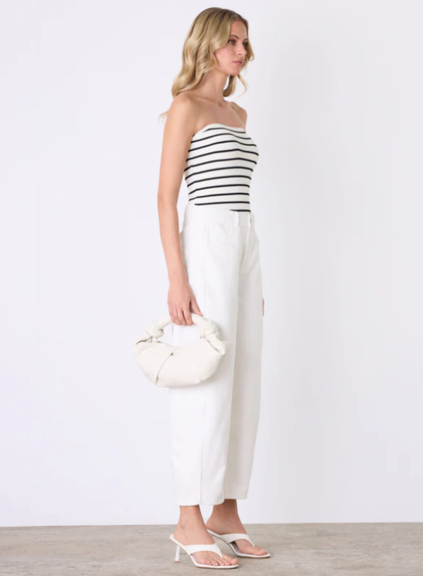 Inlet Barrel Jean White