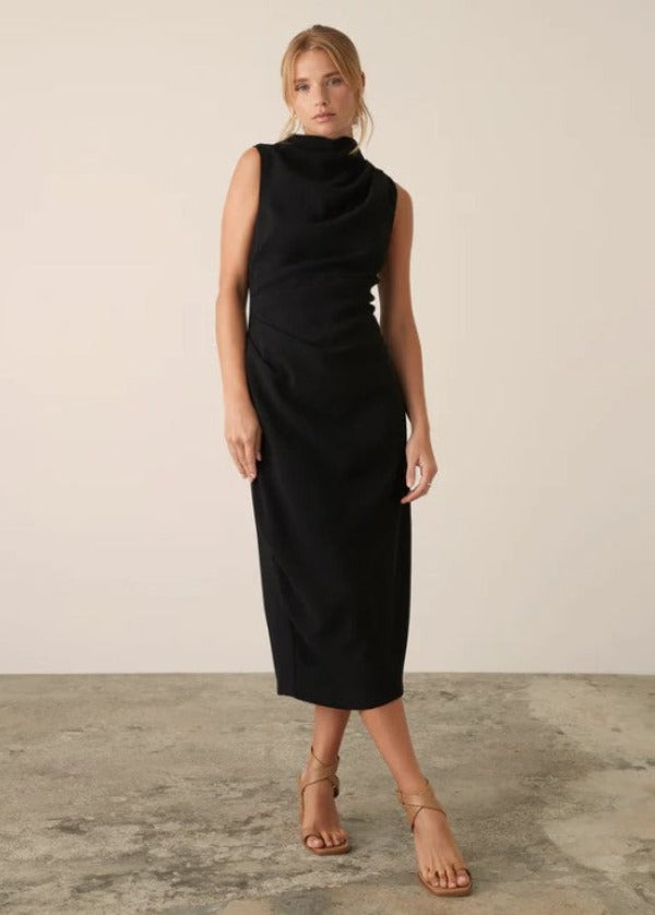 Esmaee Monte Carlo Midi Dress Black