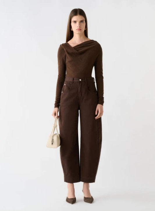 Pinnacle Knit Top Chocolate