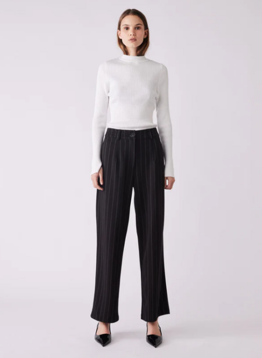 ESMAEE Studio Tailored Pants Black Pinstripe