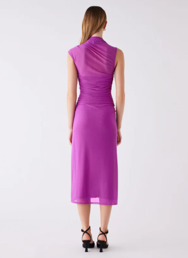 ESMAEE Viola Midi Dress Bright Purple