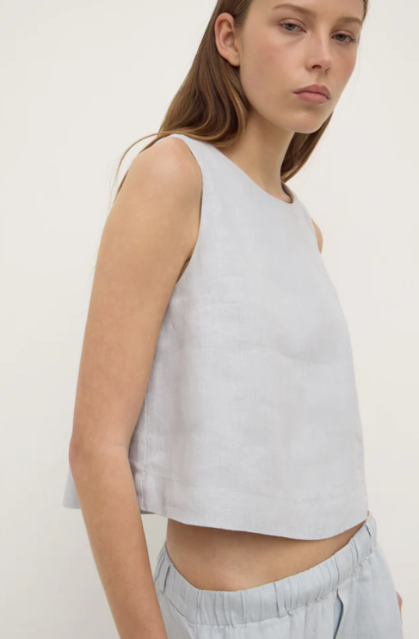Estelle Linen Top Cloud