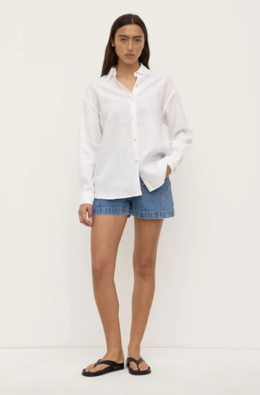 Everyday Womens Linen Long Sleeve Shirt White