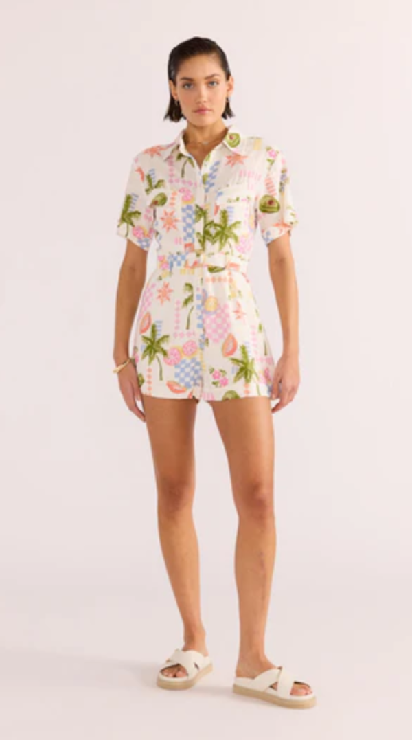 Gracie Belted Playsuit Fruity-Floral