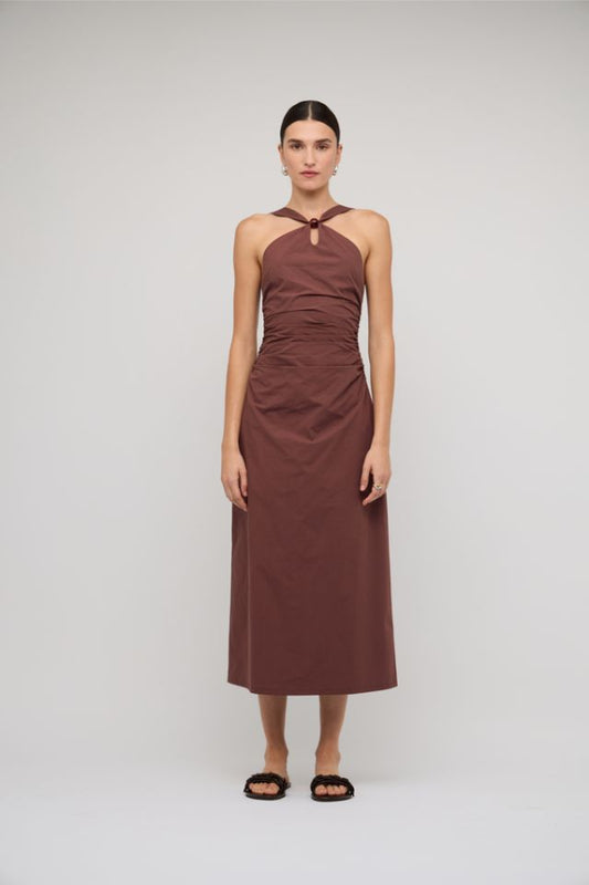 Ishtar Midi Dress Chocolate