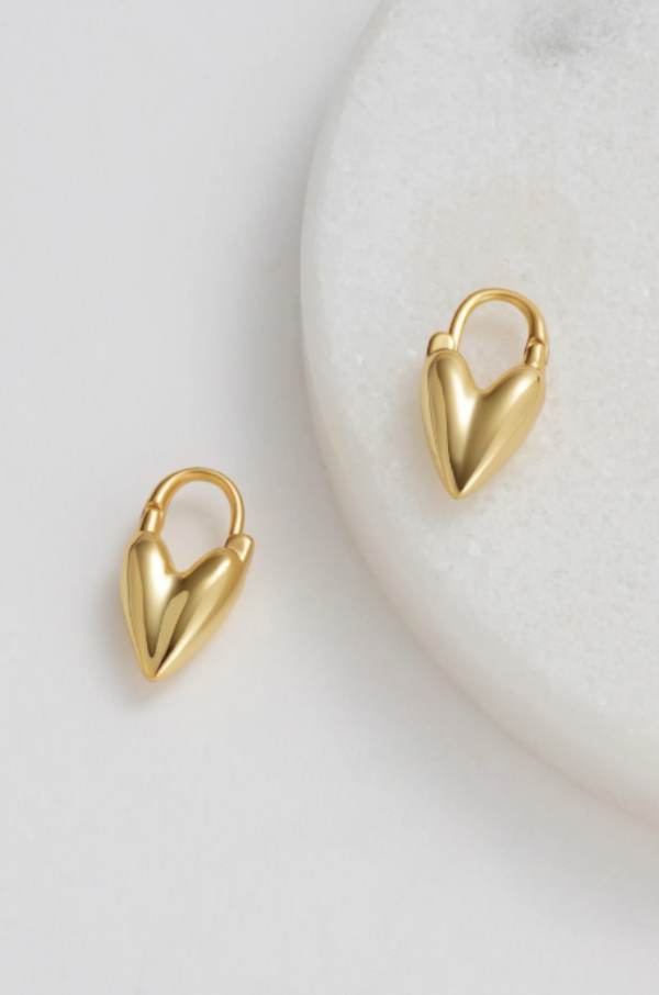 Jess Heart Hoop Gold 