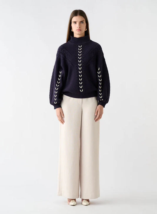 Jody Cable Knit Indigo