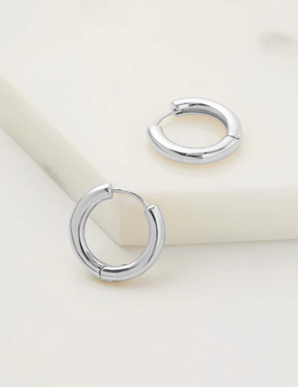 Kendall Medium Hoop Silver